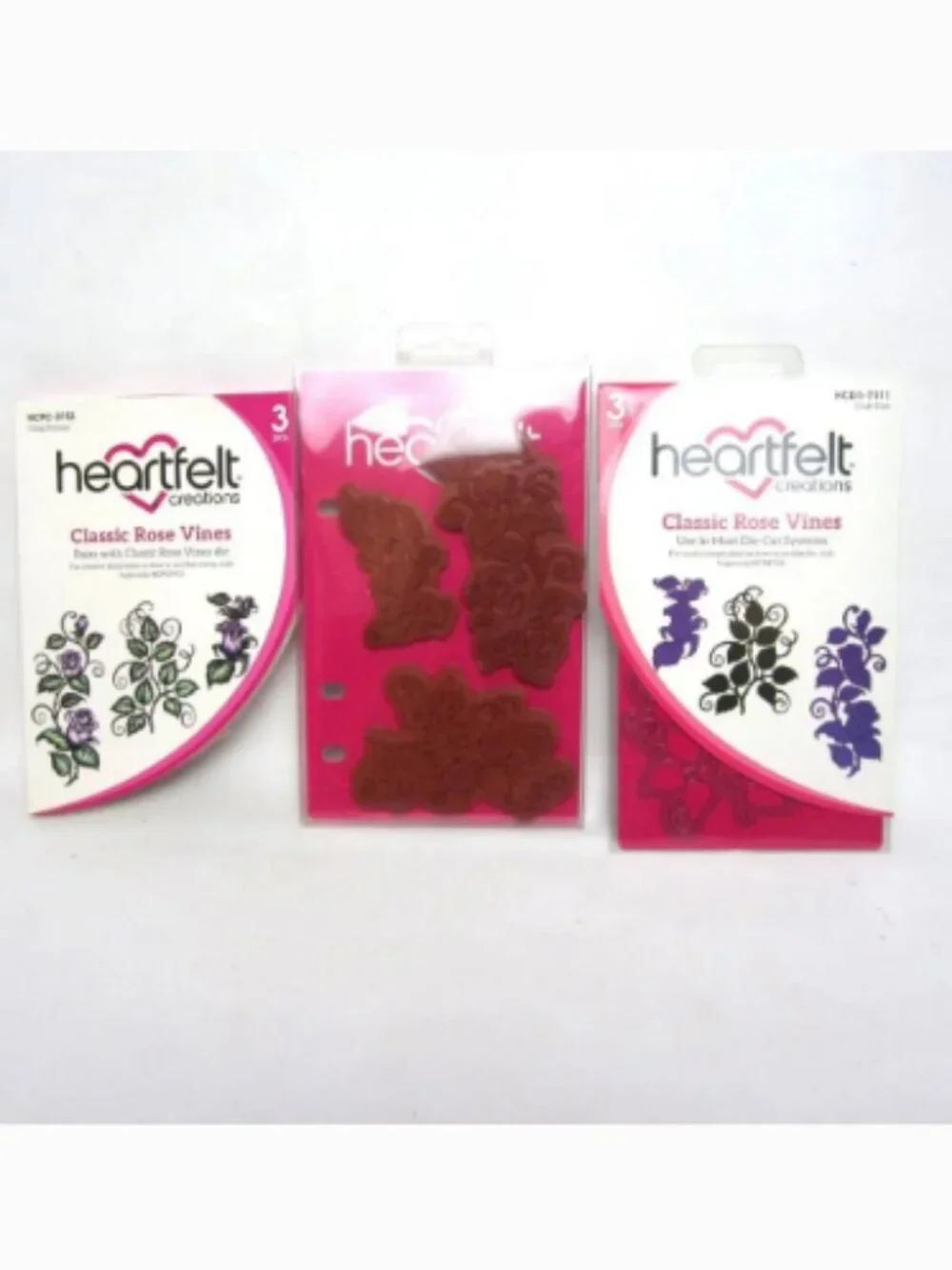 Heartfelt Creations Classic Rose Vines Cling Stamps & Craft Dies NEW Floral